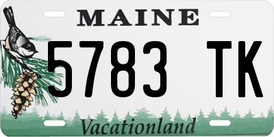ME license plate 5783TK