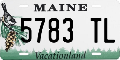 ME license plate 5783TL