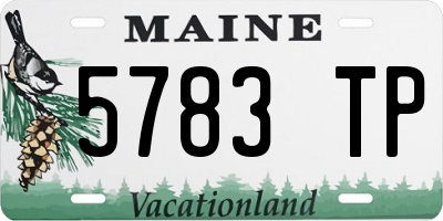ME license plate 5783TP