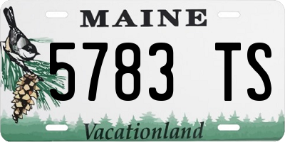 ME license plate 5783TS