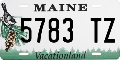 ME license plate 5783TZ
