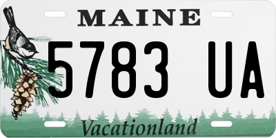 ME license plate 5783UA
