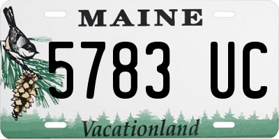 ME license plate 5783UC