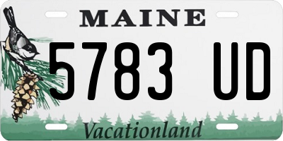 ME license plate 5783UD
