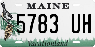 ME license plate 5783UH