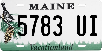 ME license plate 5783UI