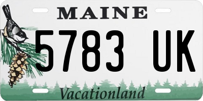 ME license plate 5783UK