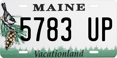 ME license plate 5783UP