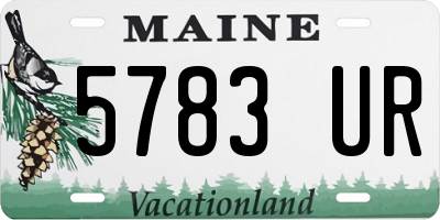 ME license plate 5783UR