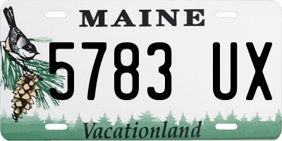 ME license plate 5783UX