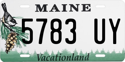 ME license plate 5783UY