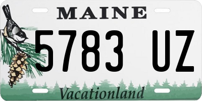 ME license plate 5783UZ
