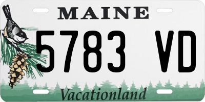 ME license plate 5783VD