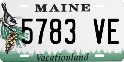 ME license plate 5783VE