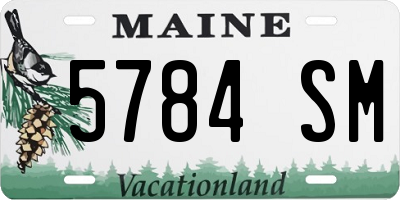 ME license plate 5784SM