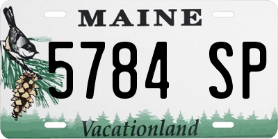 ME license plate 5784SP