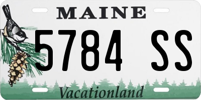 ME license plate 5784SS