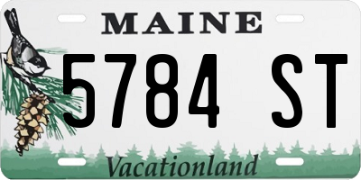 ME license plate 5784ST