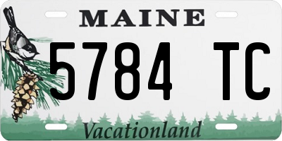 ME license plate 5784TC