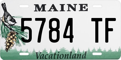 ME license plate 5784TF