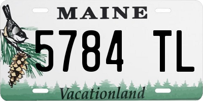 ME license plate 5784TL