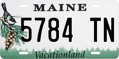 ME license plate 5784TN