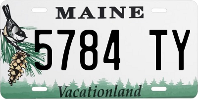 ME license plate 5784TY