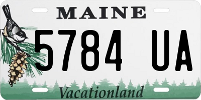 ME license plate 5784UA