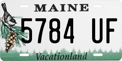 ME license plate 5784UF