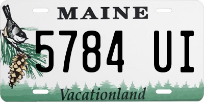 ME license plate 5784UI