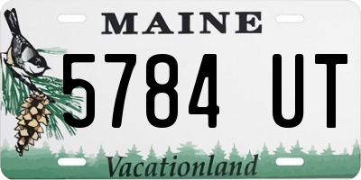 ME license plate 5784UT