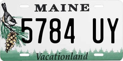 ME license plate 5784UY