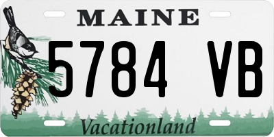 ME license plate 5784VB