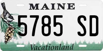 ME license plate 5785SD