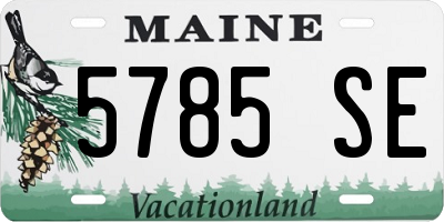 ME license plate 5785SE