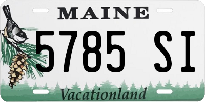 ME license plate 5785SI