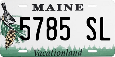 ME license plate 5785SL