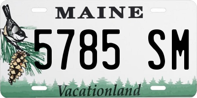 ME license plate 5785SM