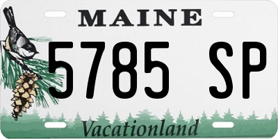 ME license plate 5785SP