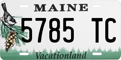 ME license plate 5785TC