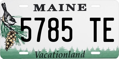 ME license plate 5785TE