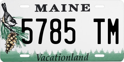 ME license plate 5785TM