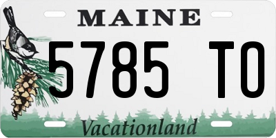 ME license plate 5785TO