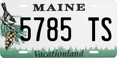 ME license plate 5785TS