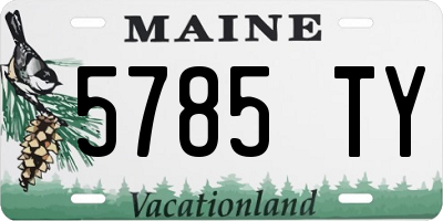 ME license plate 5785TY