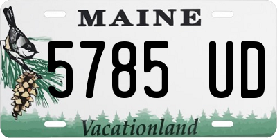 ME license plate 5785UD