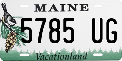 ME license plate 5785UG