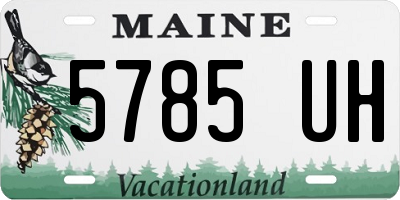 ME license plate 5785UH