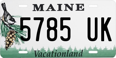 ME license plate 5785UK