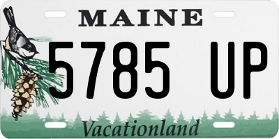 ME license plate 5785UP